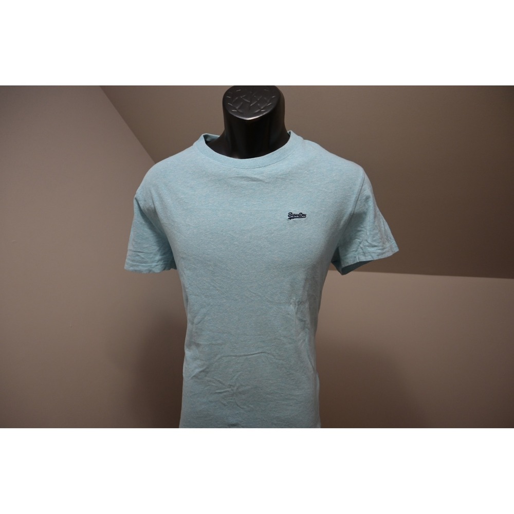 Superdry T-Shirt‎ Mens Size Medium Blue Excellent Organic Cotton Heathered Tee